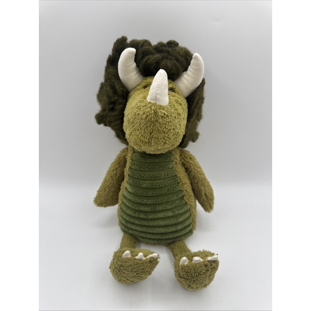 Jellycat Dennis Dino Dinosaur Snagglebaggle Green Olive 15" Plush Stuffed Animal